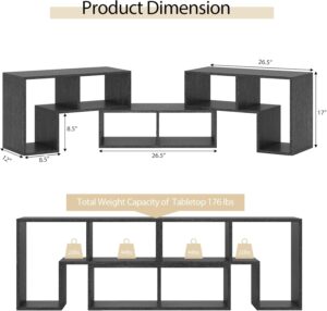 Tangkula 3 Pieces Console TV Stand
